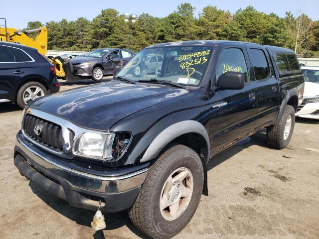 5TEHN72N21Z832513 - 2001 TOYOTA TACOMA DOUBLE CAB BLACK photo 2