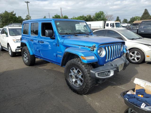 1C4JJXP65MW736942 - 2021 JEEP WRANGLER U SAHARA 4XE BLUE photo 4