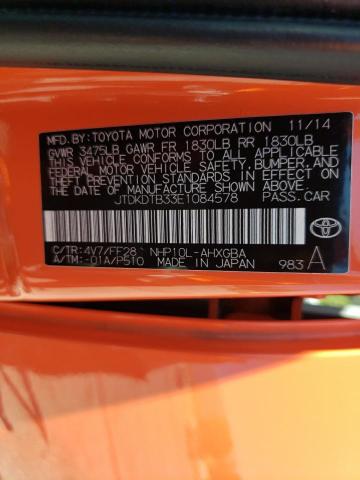 JTDKDTB33E1084578 - 2014 TOYOTA PRIUS C ORANGE photo 12