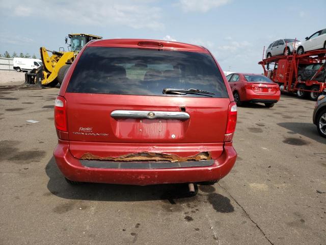 1A4GP45R66B627107 - 2006 CHRYSLER TOWN AND C RED photo 6