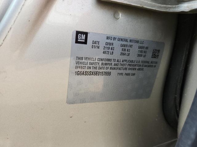 1G6AS5SX6E0157659 - 2014 CADILLAC CTS PERFORMANCE COLLECTION Бежевый фото 12