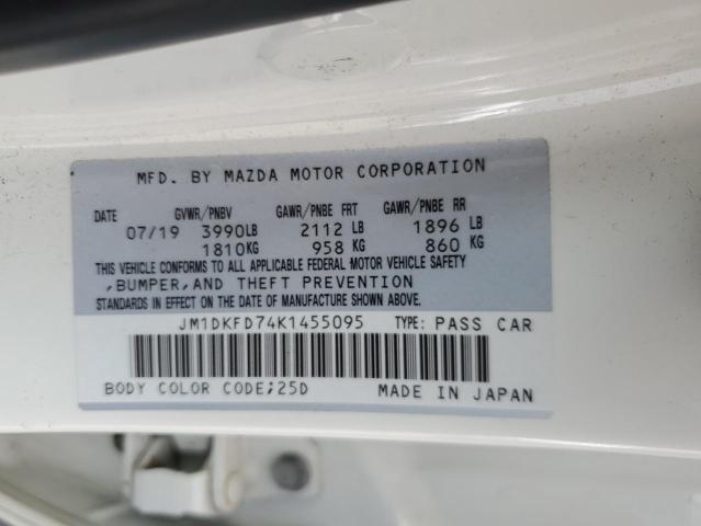 JM1DKFD74K1455095 - 2019 MAZDA CX-3 GRAND TOURING WHITE photo 13