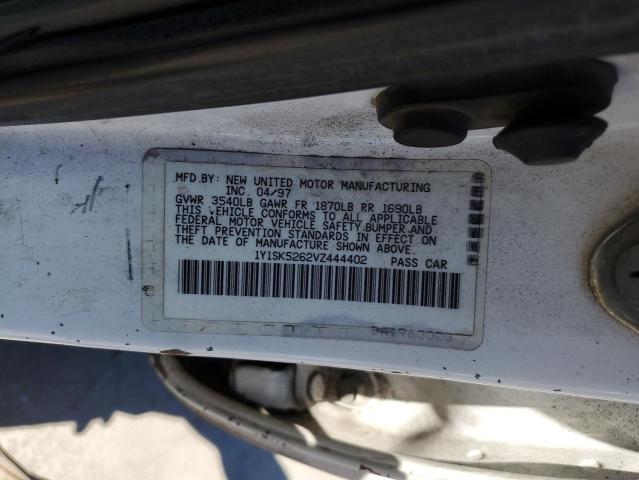 1Y1SK5262VZ444402 - 1997 GEO PRIZM BASE WHITE photo 12