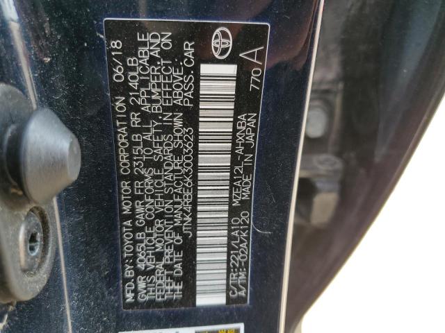 JTNK4RBE6K3003623 - 2019 TOYOTA COROLLA SE ლურჯი ფოტო 12