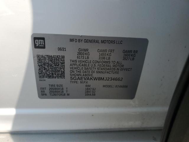 5GAEVAKW8MJ234662 - 2021 BUICK ENCLAVE ESSENCE 白色 照片 14