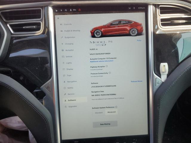 5YJSA1E29GF136824 - 2016 TESLA MODEL S 红色 照片 9