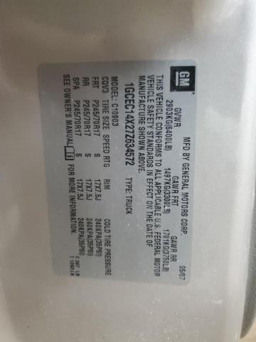 1GCEC14X27Z634572 - 2007 CHEVROLET SILVERADO C1500 CLASSIC Gümüş foto 13