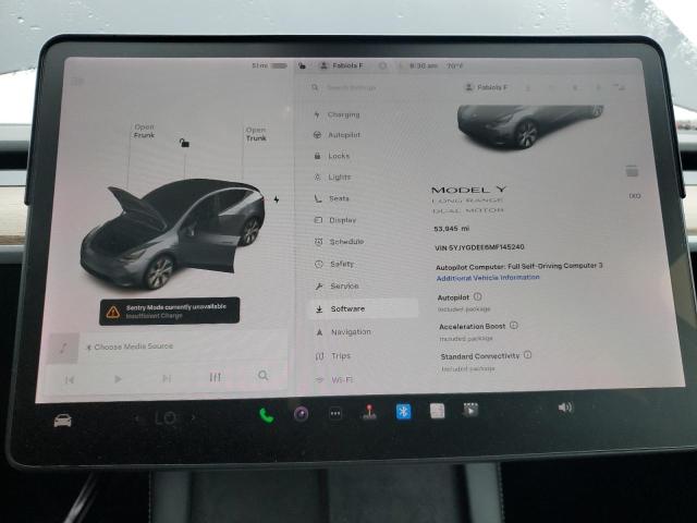 5YJYGDEE6MF145240 - 2021 TESLA MODEL Y 灰色 照片 9