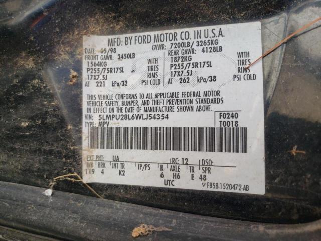 5LMPU28L6WLJ54354 - 1998 LINCOLN NAVIGATOR 黑色 照片 10