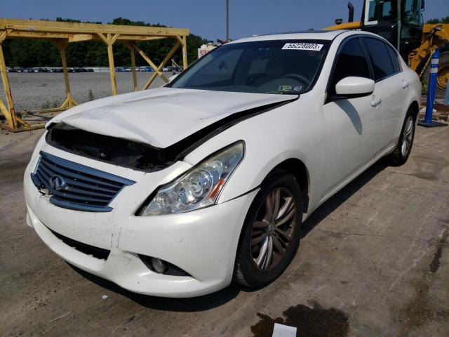 JN1CV6ARXAM461587 - 2010 INFINITI G37 WHITE photo 1