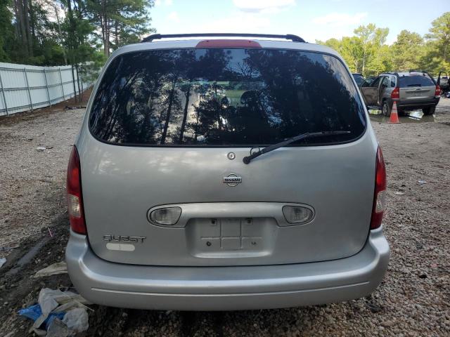 4N2ZN15T31D831114 - 2001 NISSAN QUEST GXE SILVER photo 6