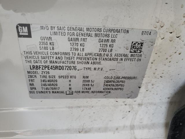 LRBFZPE45RD072076 - 2024 BUICK ENVISION ESSENCE Ақ фото 13