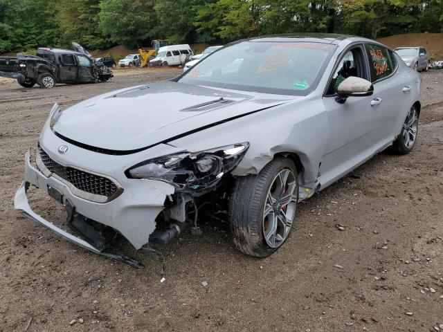 KNAE45LC3J6030585 - 2018 KIA STINGER GT1 GRAY photo 2