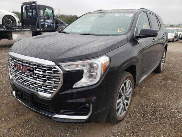 3GKALXEV7NL265666 - 2022 GMC TERRAIN DENALI BLACK photo 2