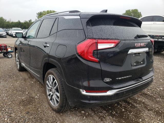 3GKALXEV7NL265666 - 2022 GMC TERRAIN DENALI BLACK photo 3