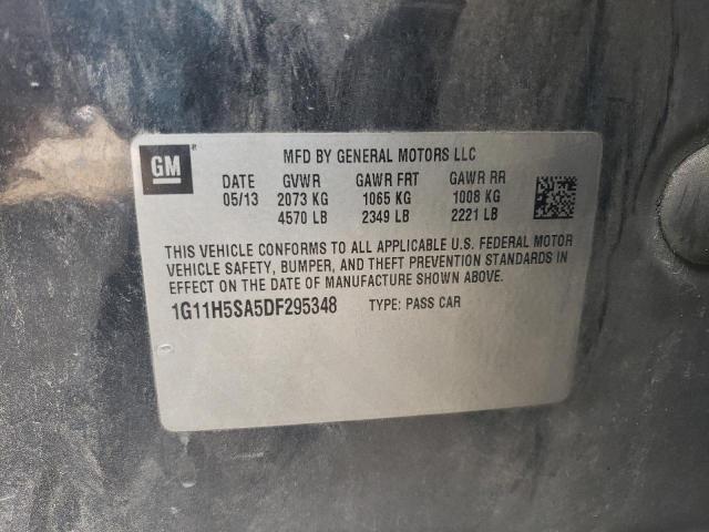 1G11H5SA5DF295348 - 2013 CHEVROLET MALIBU LTZ 石墨色 照片 12