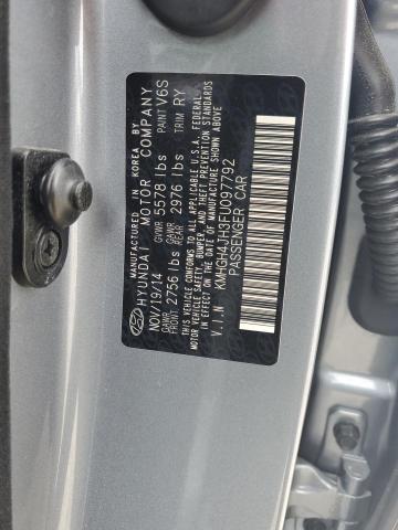 KMHGH4JH3FU097792 - 2015 HYUNDAI EQUUS SIGNATURE SILVER photo 12