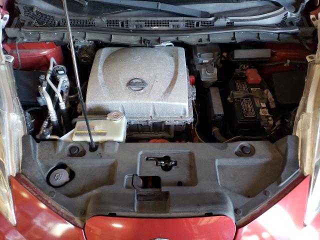 1N4AZ0CP5DC402352 - 2013 NISSAN LEAF S RED photo 11