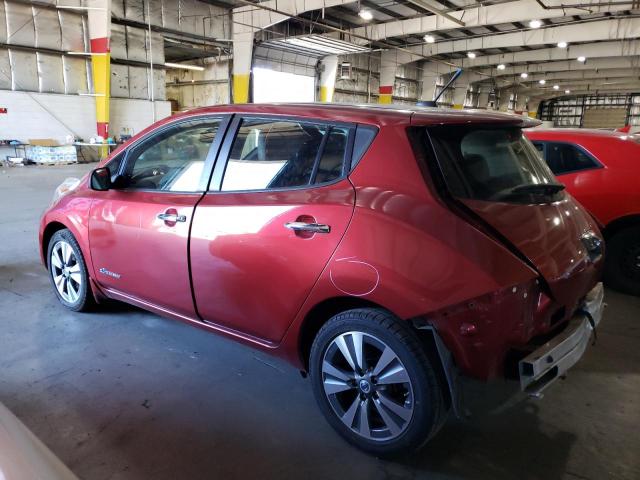 1N4AZ0CP5DC402352 - 2013 NISSAN LEAF S RED photo 2