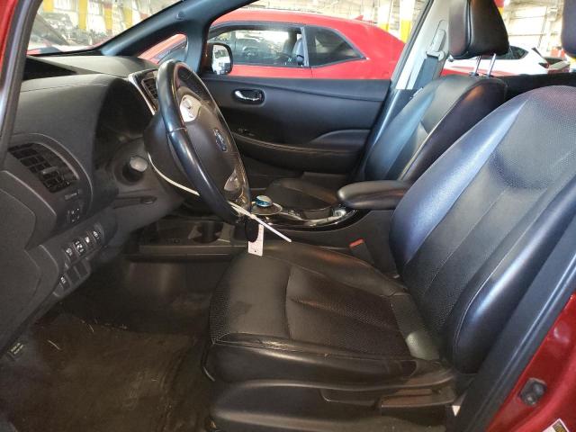 1N4AZ0CP5DC402352 - 2013 NISSAN LEAF S RED photo 7