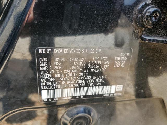 3CZRU5H71GM700735 - 2016 HONDA HR-V EXL Qara foto 14