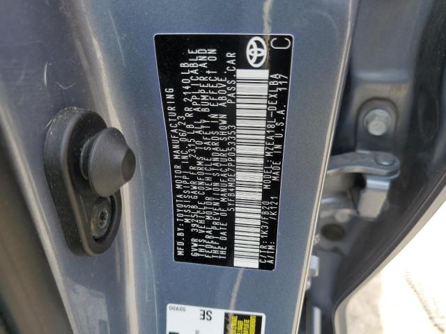 5YFB4MDE7PP053353 - 2023 TOYOTA COROLLA LE GRAY photo 12