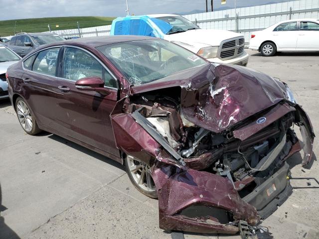 3FA6P0D93HR394593 - 2017 FORD FUSION TITANIUM BURGUNDY photo 4