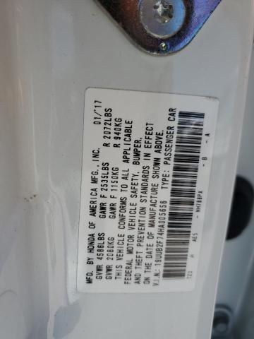 19UUB2F74HA005656 - 2017 ACURA TLX ADVANCE 白色 照片 12