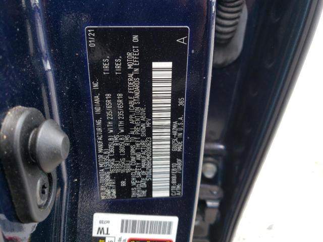 5TDGZRBH2MS090623 - 2021 TOYOTA HIGHLANDER XLE Կապույտ լուսանկար 13