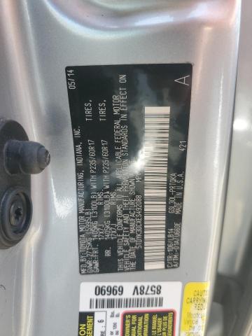 5TDYK3DCXES492088 - 2014 TOYOTA SIENNA XLE GRAY photo 13