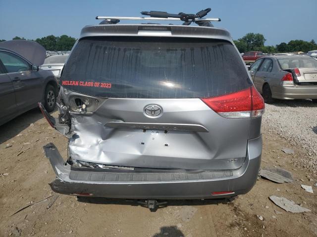 5TDYK3DCXES492088 - 2014 TOYOTA SIENNA XLE GRAY photo 6