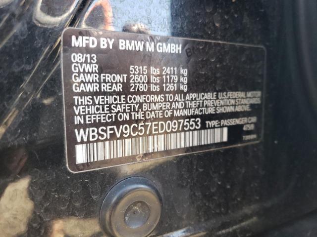 WBSFV9C57ED097553 - 2014 BMW M5 BLACK photo 12