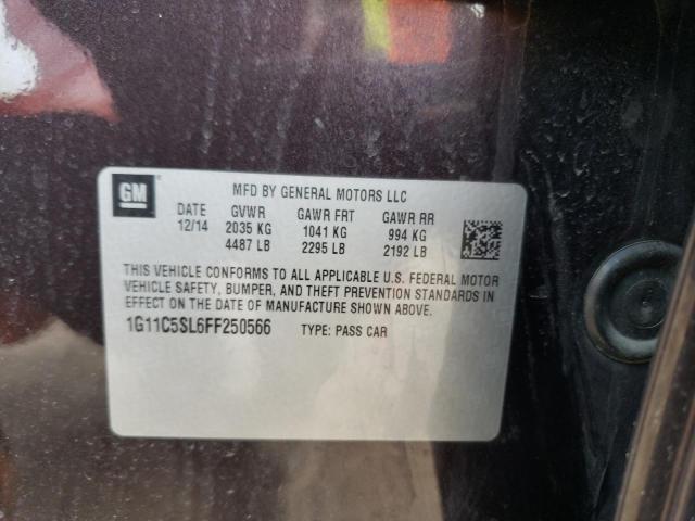 1G11C5SL6FF250566 - 2015 CHEVROLET MALIBU 1LT 勃艮第红 照片 12