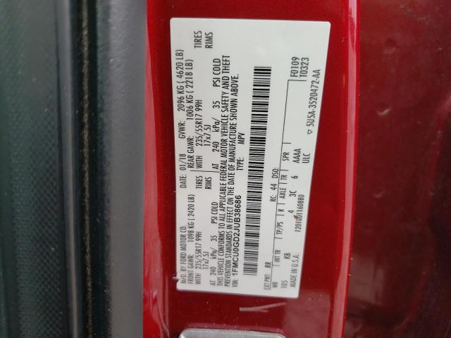 1FMCU0GD2JUB38686 - 2018 FORD ESCAPE SE RED photo 14