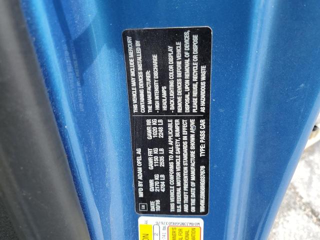 W04WJ3N56HG037676 - 2017 BUICK CASCADA SPORT TOURING BLUE photo 12