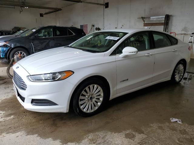 3FA6P0LU5GR405761 - 2016 FORD FUSION SE HYBRID WHITE photo 1