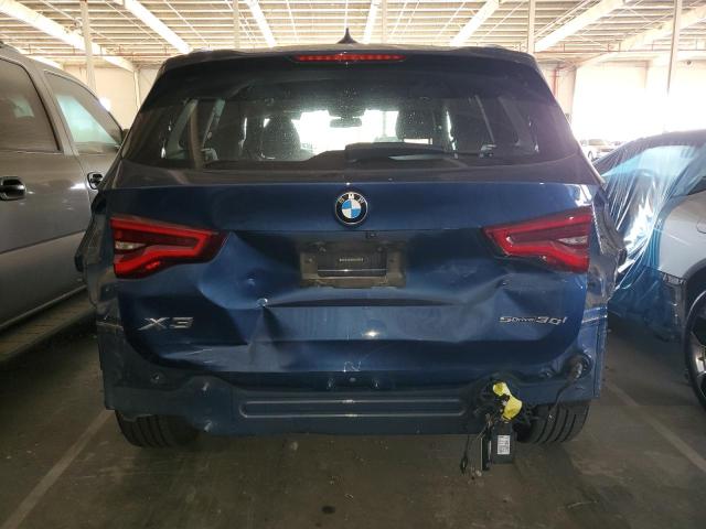 5UXTY3C01M9F31228 - 2021 BMW X3 SDRIVE30I BLUE photo 6