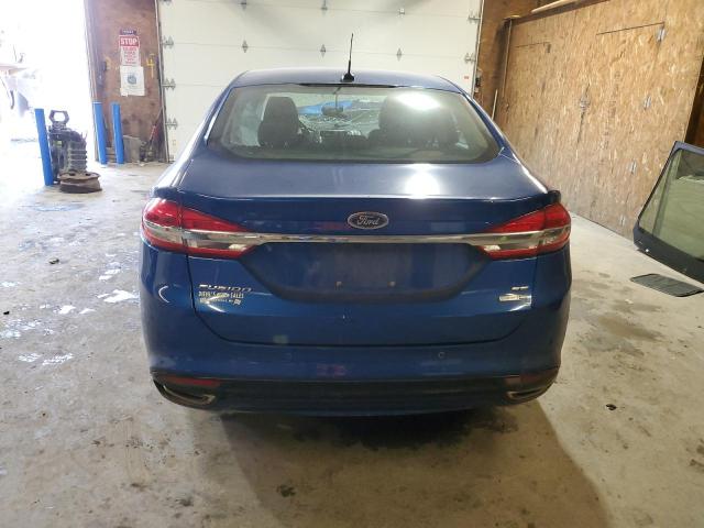 3FA6P0T97HR353465 - 2017 FORD FUSION SE BLUE photo 6