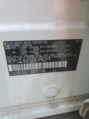 JTMRFREV4FJ047937 - 2015 TOYOTA RAV4 XLE WHITE photo 13