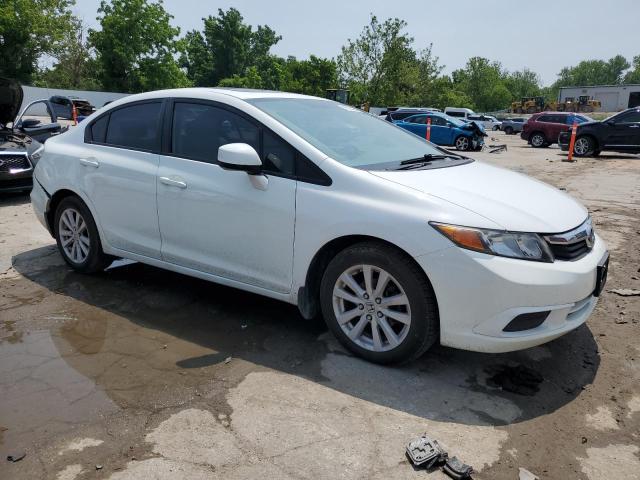 19XFB2F85CE066763 - 2012 HONDA CIVIC EX WHITE photo 4
