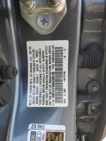 19XFA1F59AE006100 - 2010 HONDA CIVIC LX GRAY photo 12