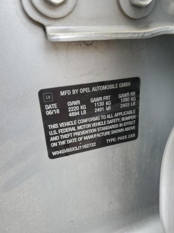 W04GV8SX3J1162722 - 2018 BUICK REGAL TOURX ESSENCE 银色 照片 12