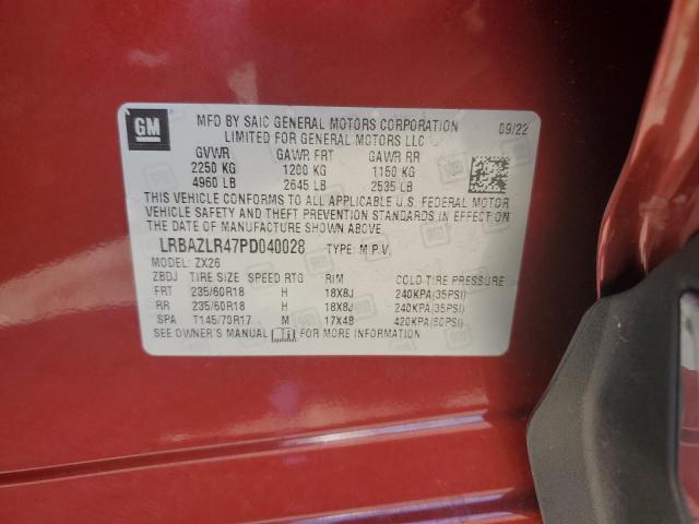 LRBAZLR47PD040028 - 2023 BUICK ENVISION PREFERRED BURGUNDY photo 13