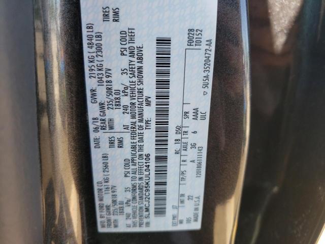 5LMCJ2C95KUL04106 - 2019 LINCOLN MKC SELECT Մոխրագույն լուսանկար 13