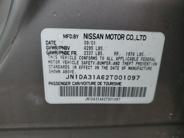 JN1DA31A62T001097 - 2002 NISSAN MAXIMA GLE SILVER photo 12