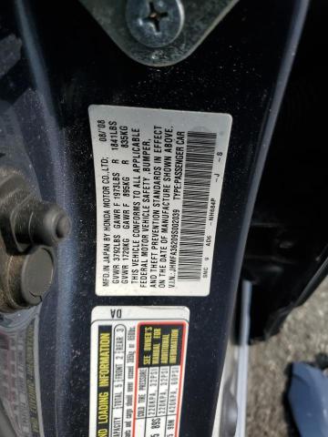 JHMFA36209S002039 - 2009 HONDA CIVIC HYBRID 蓝色 照片 12