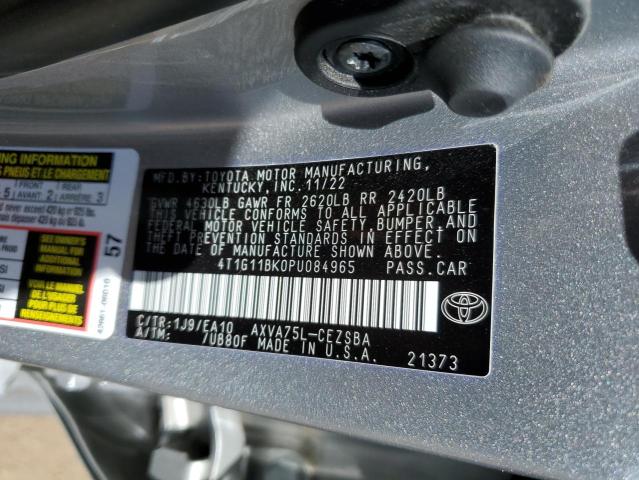 4T1G11BK0PU084965 - 2023 TOYOTA CAMRY SE NIGHT SHADE SILVER photo 12