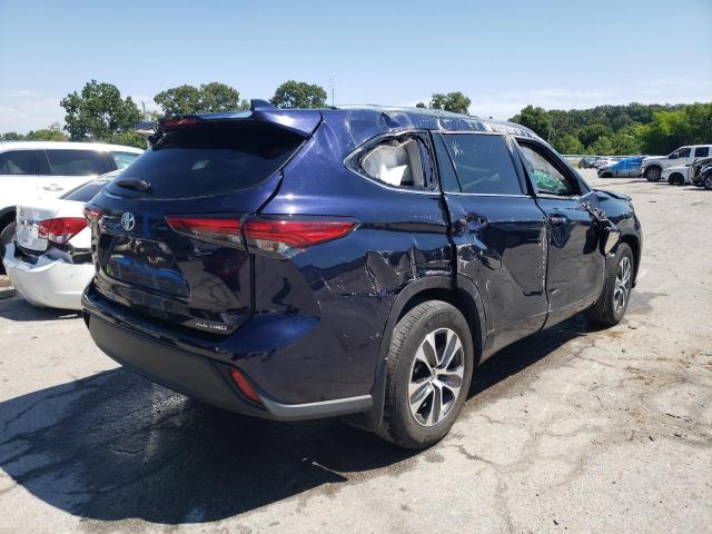 5TDGZRBH1MS556218 - 2021 TOYOTA HIGHLANDER XLE Կապույտ լուսանկար 3