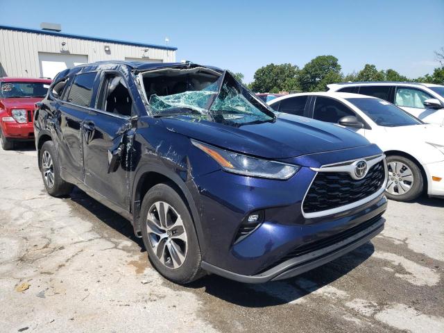 5TDGZRBH1MS556218 - 2021 TOYOTA HIGHLANDER XLE Կապույտ լուսանկար 4