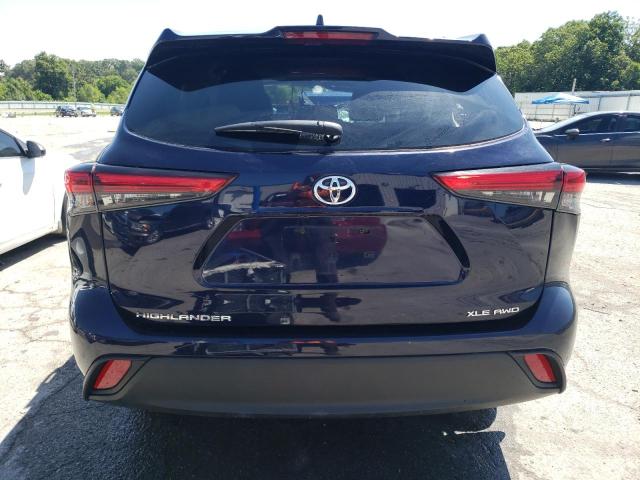 5TDGZRBH1MS556218 - 2021 TOYOTA HIGHLANDER XLE Կապույտ լուսանկար 6